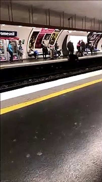 Il s'enfuit sur les voies du métro pour ne pas se faire attraper par les contrôleurs !