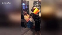 UK mom has priceless reaction to overflowing cup prank
