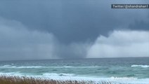 Massive waterspout kicks up waves in the Gulf of Mexico