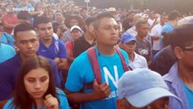 Thousands of Salvadorans gather to demand the country's congress to approve $109m loan to better equip police force