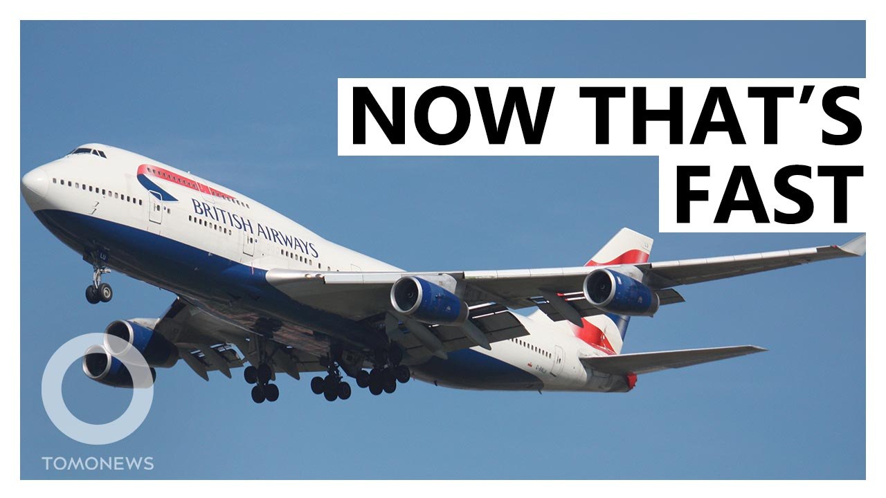 A Boeing 747 broke speed records during New York to London flight