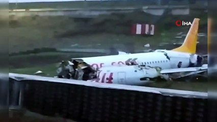 Sabiha Gökçen Havalimanı'nda uçak pistten çıktı