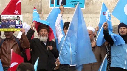 Çin katliamı Ankara’da protesto edildi
