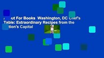 About For Books  Washington, DC Chef's Table: Extraordinary Recipes from the Nation's Capital
