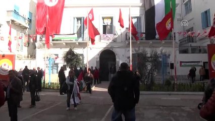 Tunus'ta ABD'nin sözde barış planı protesto edildi