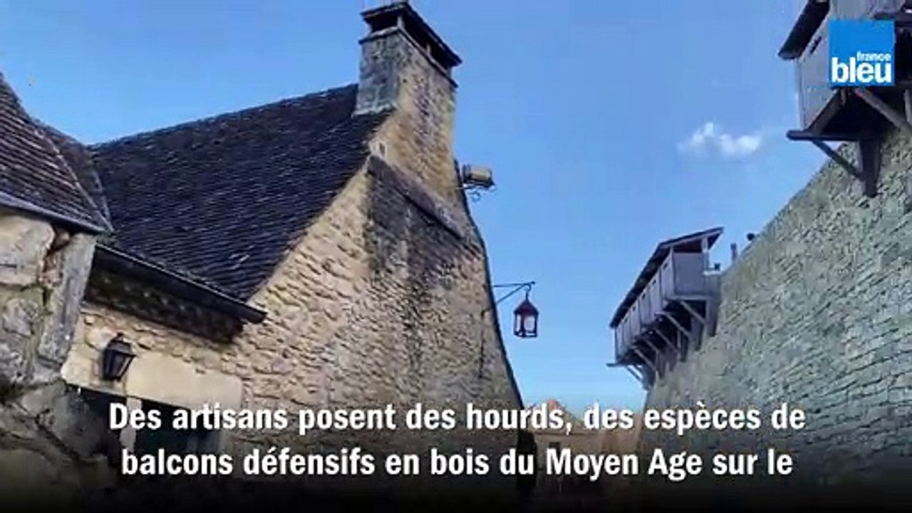 Préparation_du_tournage_de_Ridley_Scott au château de Beynac en Dordogne