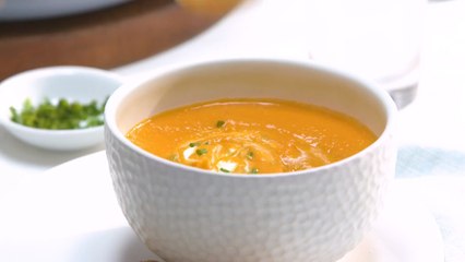 Sweet Potato, Carrot, Apple, and Red Lentil Soup