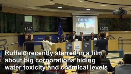 Actor Mark Ruffalo at European Parliament to warn of chemical toxicity