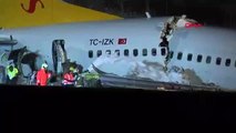 İstanbul sabiha gökçen havaalanı uçak pisten çıktı 20