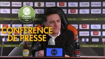 Conférence de presse FC Lorient - Le Mans FC (4-2) : Christophe PELISSIER (FCL) - Richard DEZIRE (LEMANS) - 2019/2020