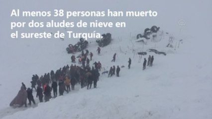 Dos aludes de nieve en el sureste de Turquía dejan al menos 38 muertos