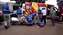 Colisão entre motos deixa duas mulheres feridas no Bairro São Cristóvão