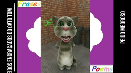 Peidos engraçados do gato tom: Peido medroso, tem tanto medo de sair... [Frases e Poemas]
