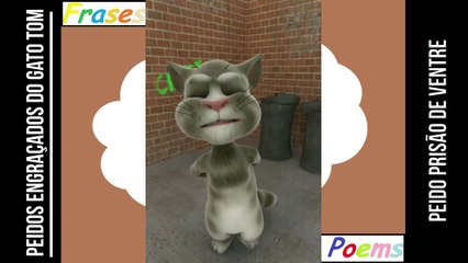 Peidos engraçados do gato tom: Peido prisão de ventre, é difícil mais ele tem que sair... [Frases e Poemas]