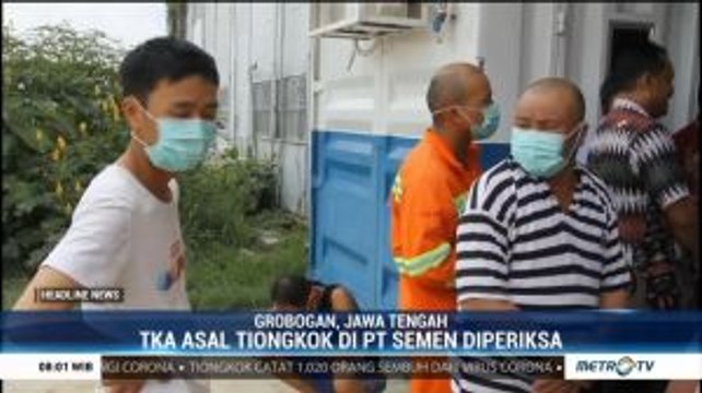 Antisipasi Wabah Corona, TKA Asal Tiongkok di Grobogan Diperiksa Secara Medis