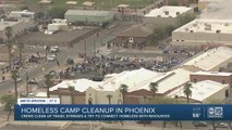 Homeless camp cleanup in Phoenix draws mixed reaction