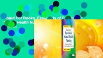 About For Books  Essentials of Psychiatric Mental Health Nursing: Concepts of Care in