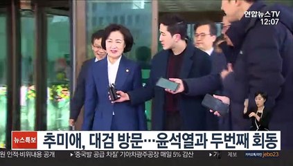 추미애, 대검 방문…윤석열과 두 번째 회동