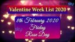 2020 Valentine Week List | Valentine Day 2020 Dates And Schedule | Valentine Day List | Boldsky
