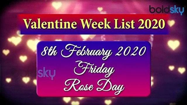 2020 Valentine Week List | Valentine Day 2020 Dates And Schedule | Valentine Day List | Boldsky