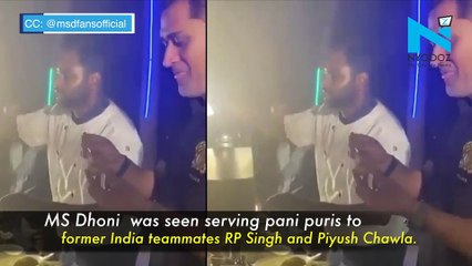 Watch: MS Dhoni serves pani puri to RP Singh, Piyush Chawla