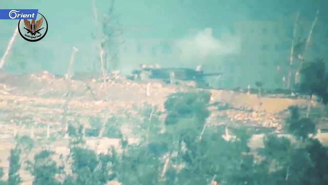 تدمير دبابة لميليشيا أسد غرب حلب