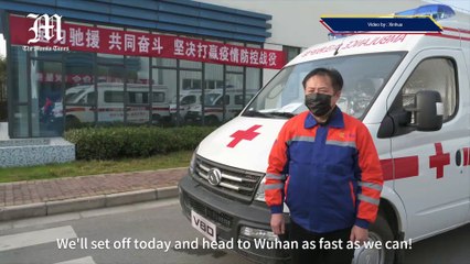 30 negative pressure ambulances head to Wuhan to aid the coronavirus fight.