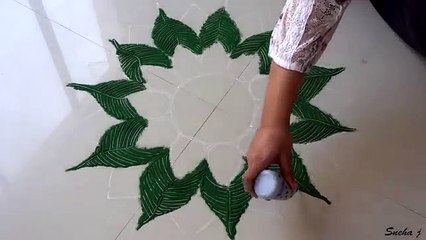 Beautiful  innovative rangoli for DiwaliDasaradasehara rangoli design