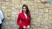 Disha Patani Looks Damn Hot in long wrap around Red Color Dress | Boldsky