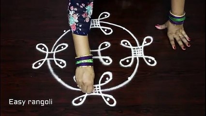 beginners melika muggului designs with 6x2 dots    simple rangoli designs  easy rangoli kolam d
