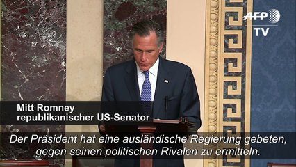 Impeachment-Verfahren: Senator Mitt Romney stimmt gegen Parteifreund Trump