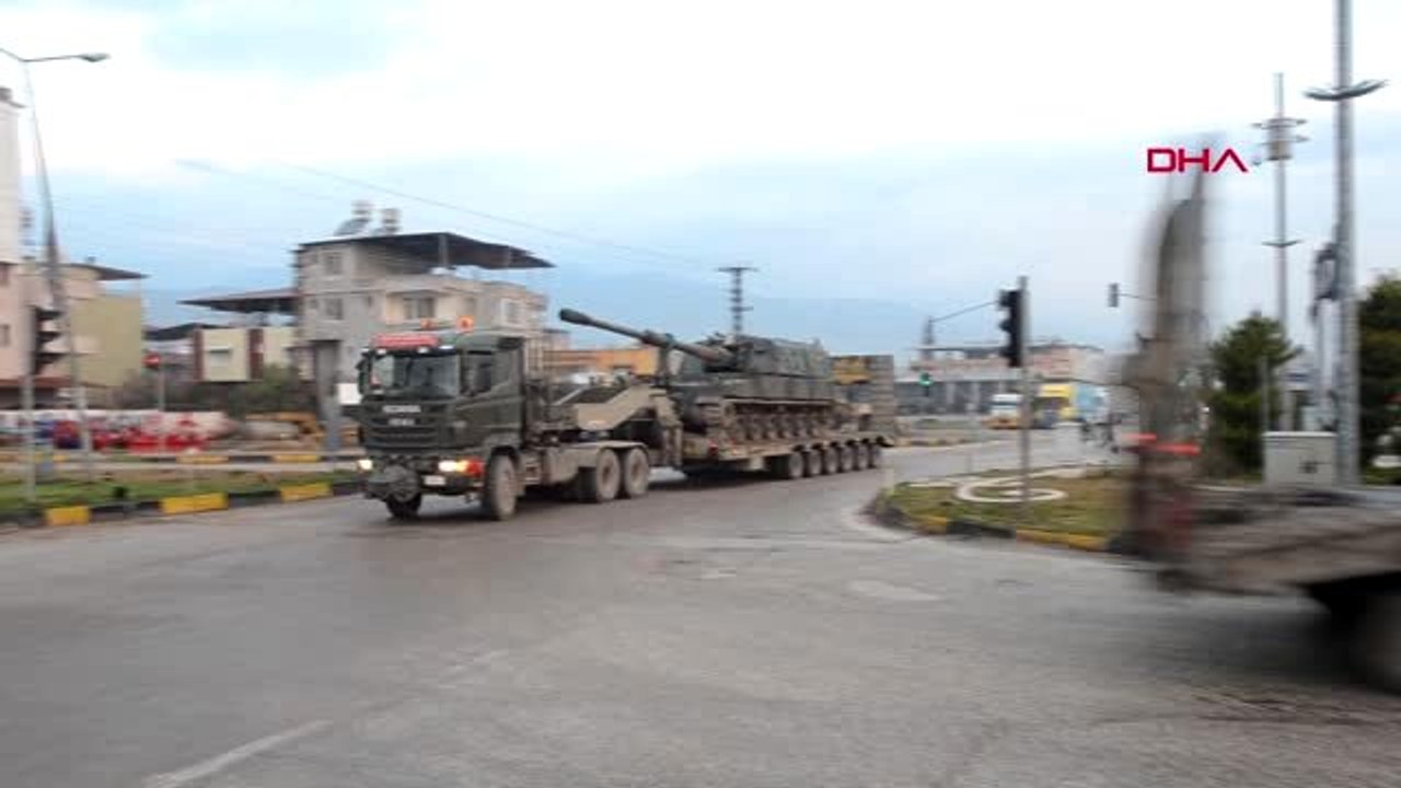 Hatay suriye sınırına obüs ve mühimmat sevkiyatı