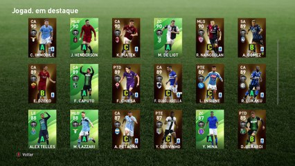 eFootball PES2020 - Detalhes a atualização semanal 06.02.2020, Italian Fans' Choice, moedas e lendas