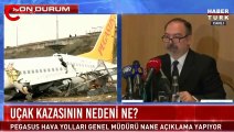 Pegasus Genel Müdürü Mehmet Tevfik Nane açıklama sırasında gözyaşlarına hakim olamadı