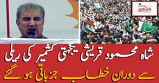 Foreign minister of Pakistan Shah Mehmood Qureshi addresses ceremony