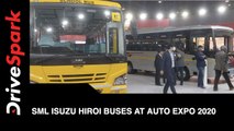 SML Isuzu Hiroi Buses at Auto Expo 2020 | SML Isuzu Hiroi Buses  First Look, Features & More