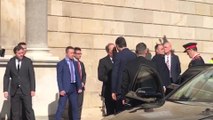 Saludo de los presidentes Pedro Sánchez y Quim Torra en la Generalitat