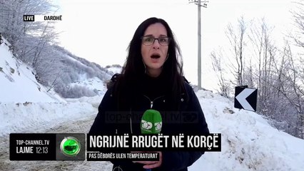 Ngrijnë rrugët në Korçë/ Pas dëborës ulet temperatura