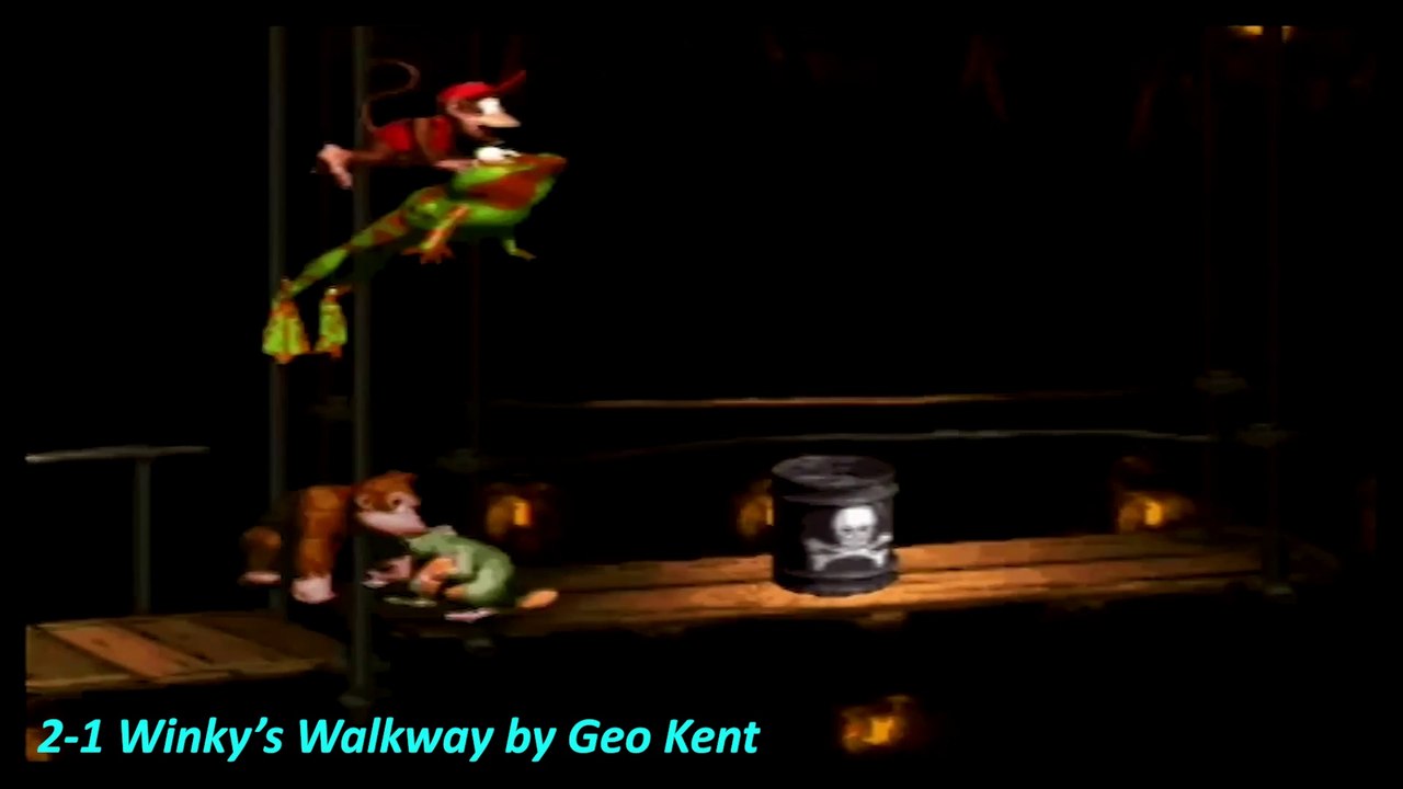 Donkey Kong Country  Part 2-1  Winky's  Walkway
