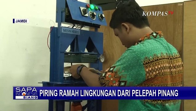 Mengubah Daun Pinang Jadi Piring Ramah Lingkungan, Gimana Caranya?