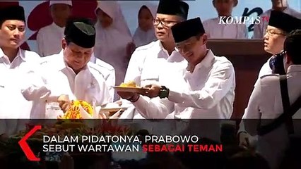 Sambil Lambaikan Tangan, Prabowo: WartawanKita Friend Sekarang Ya