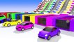 Super Heros For Kids - Racing Cars Coloring in Color Water Tubs - Learn Colors for Children with Sports Cars Tracks 3D Kids