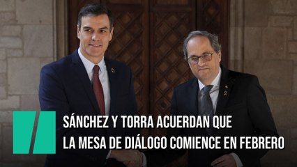 Sánchez y Torra acuerdan que la mesa de diálogo comenzará en febrero