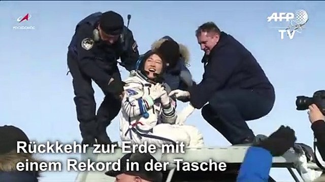 US-Astronautin nach Rekordaufenthalt im All wieder auf der Erde