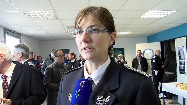 Karine Paravisini, commissaire du district de Martigues et le sous-préfet d'Istres, Jean-Marc Sénateur.