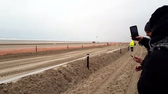 Le Touquet, 02 février 2020, 1er passage de l'Enduropale