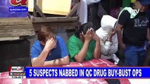 5 suspects nabbed in QC drug buy-bust ops