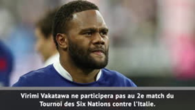 Six Nations - Vakatawa forfait face à l'Italie