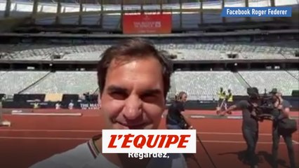 Download Video: Federer découvre le terrain de l'exhibition face à Nadal - Tennis - WTF