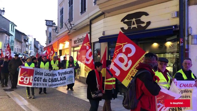Réforme des retraites manifestation à Thonon-les-Bains